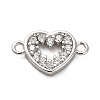 925 Sterling Silver Micro Pave Cubic Zirconia Connector Charms STER-U009-03P-02-1