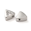 Real Platinum Plated Brass Micro Pave Cubic Zirconia Beads KK-H455-08P-01-2