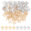 100Pcs 2 Metal Colors Rack Plating Brass Connector Charms KK-DC0004-12-1