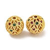 Rack Plating Brass Cubic Zirconia Beads KK-L215-330A-G-1