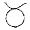 Stylish Minimalist Steel Bead Round Alphabet Double Rope Men's Bracelet GX4208-6-1