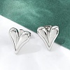 Non-Tarnish 304 Stainless Steel Heart Stud Earrings for Women LS-EJEW-F300-09P-2