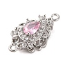 Brass Pave Cubic Zirconia Connector Charms KK-Z051-04P-01-2