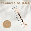 1Pc Black PU Leather Alloy Crub Chain Purse Strap Extenders for Purse Making PURS-CL0001-10B-2