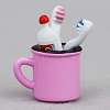 Alloy Toothbrush Toothpaste Set Miniature Ornaments PW-WG092FD-03-1