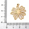 316 Stainless Steel Rhinestone Pendants STAS-K258-39A-G-3