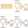 18Pcs 3 Colors 304 Stainless Steel Open Heart Charms STAS-UN0029-72-4