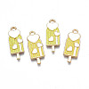Rack Plating Alloy Enamel Pendants PALLOY-N172-029-1