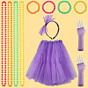 80s Fancy Dress Neon Accessories Tutu Party Costume Sets DIY-WH20062-11D-6