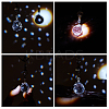 1Pc Natural Gemstone Chips Heart with Tree of Life Hanging Ornaments HJEW-BBC0001-16-4