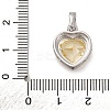 925 Sterling Silver Pave Yellow Cubic Zirconia Pendants STER-F063-01B-02-3