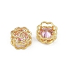 Brass Micro Pave Cubic Zirconia Beads KK-C093-08G-02-2