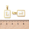 Ion Plating(IP) 304 Stainless Steel Pave Shell Pendants X-STAS-G327-01G-L-3