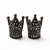 Rack Plating Brass Micro Pave Cubic Zirconia Beads ZIRC-C043-01B-1