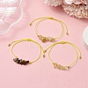 3Pcs 3 Styles Gemstone Braided Bead Bracelets BJEW-JB11146-02-2
