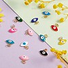 20Pcs 10 Colors Brass Enamel Charms KK-SZ0004-06-3