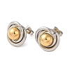 Ring & Round 304 Stainless Steel Stud Earrings for Women EJEW-U003-19-1