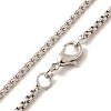 1.8mm Rack Plating Brass Box Chain Necklaces for Women Men MAK-L044-60P-2