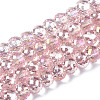 Electroplate Transparent Glass Beads Strands X-EGLA-Q125-004-1