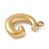 304 Stainless Steel Initial Pendants STAS-S186-12G-G-2