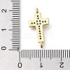 Brass Pave Black Cubic Zirconia Connector Charms KK-M101-02E-G01-3