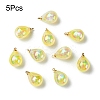 5Pcs UV Plating Acrylic Pendants FIND-YW0007-41A-1