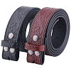 2Pcs 2 Colors Cowboy Theme Cowhide Floral Embossed Corset Belts AJEW-CL0002-12B-1