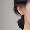 Deer & Christmas Tree Christmas Brass Stud Earrings FS-WG921AB-01-4