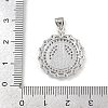 Brass Micro Pave Cubic Zirconia Pendants KK-P323-11H-P02-3