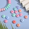 180Pcs 18 Colors Rondelle Food Grade Eco-Friendly Silicone Abacus Beads SIL-CA0003-14-5