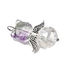 8Pcs 8 Colors Glass Beaded Pendants PALLOY-JF04426-4