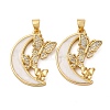 Brass Micro Pave Cubic Zirconia Pendants KK-D390-12G-1