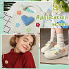 36Pcs 9 Colors Flower Wool Ornament Accessories AJEW-MA0001-15-5