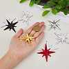 4Pcs 4 Colors 3D Zinc Alloy Car Decoration Stickers STIC-FH0001-13-3