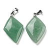 Natural Green Aventurine Pendants G-C066-03F-2