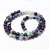 Natural Striped Agate/Banded Agate Bead Strands G-K155-A-6mm-10-3