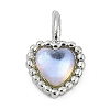 Brass Micro Pave Clear Cubic Zirconia Charms KK-G522-52P-1