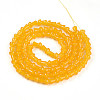 Baking Paint Glass Beads Strands DGLA-N007-01F-2