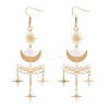 Alloy Dragonfly Dangle Earrings with Acrylic Beaded JE977A-1