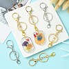 20Pcs 4 Style Alloy Key Rings KEYC-CJ0001-06-5