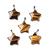 Natural Tiger Eye Pendants G-I319-04P-04-1