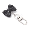 Bowknot Polymer Clay Rhinestone Pendants Decorations HJEW-JM04197-04-4