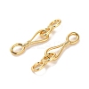 Brass Hook and S-Hook Clasps KK-H496-07G-2