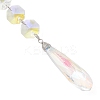 Iridescent Glass Octagon Beads & Teardrop Hanging Suncatchers HJEW-JM04768-4