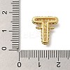 Brass Micro Pave Cubic Zirconia Letter Links KK-I717-04T-3