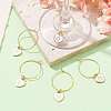 12Pcs Heart with Constellation Alloy Enamel Wine Glass Charms Sets AJEW-JO00230-01-5