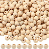 Natural Unfinished Wood Beads WOOD-SP0001-62C-1