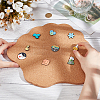 Shell Shape Wall Mounted Brooch Jewelry Display Cork Tray AJEW-WH0433-01B-3