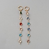 Glass Hoop Earrings EJEW-WH0012-181-1