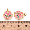 304 Stainless Steel Pave Crystal Rhinestone and Enamel Pendants STAS-T069-69A-3